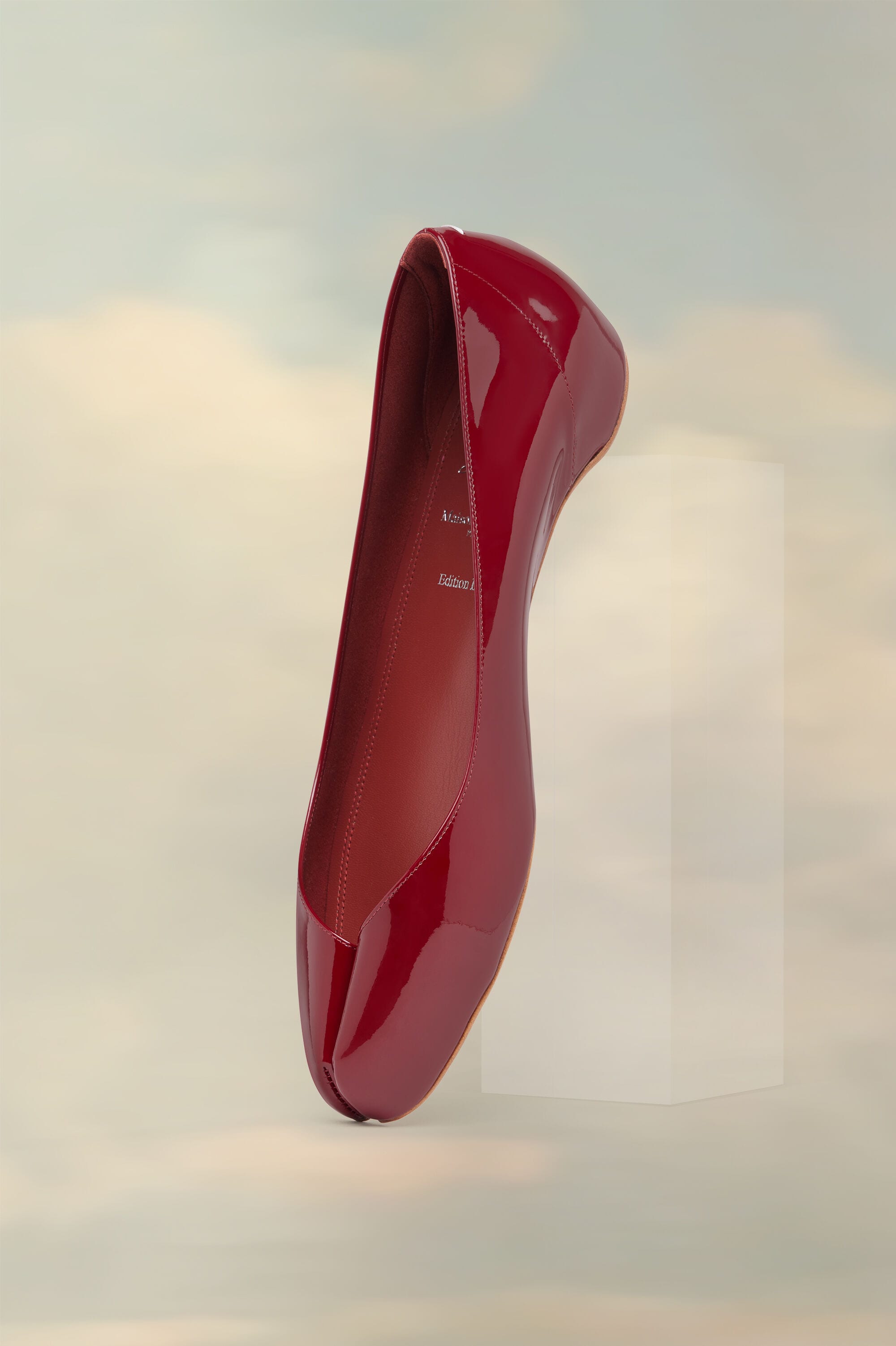 Marlougiela - Red Tabi Ballerina Shoes, AED 4200 (approximately P65,358.75), MAISON MARGIELA X CHRISTIAN LOUBOUTIN, maisonmargiela.com